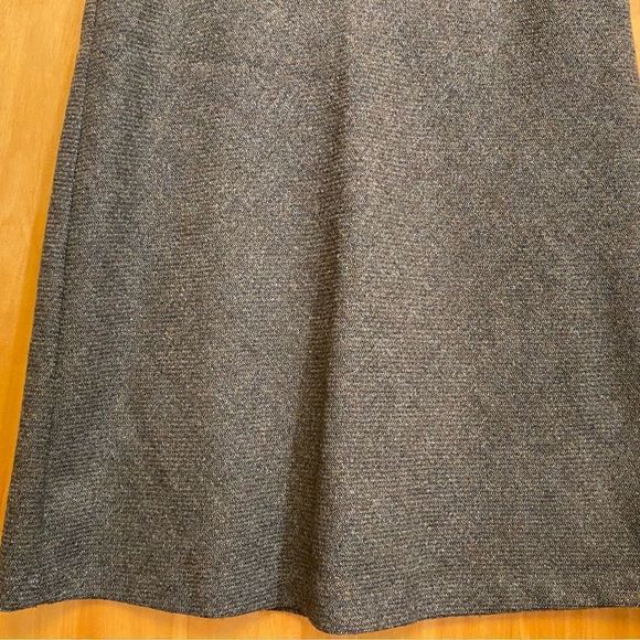 Sisley Skirt Women 6 US / EU38 Solid Green Wool Silk Blend Midi A Line - Picture 6 of 10